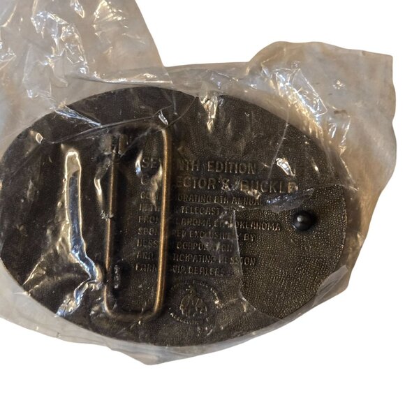 1981 NFR Belt Buckle Hesston NOS Bull Rider Clown Cowboy National Finals Rodeo - Picture 3 of 12